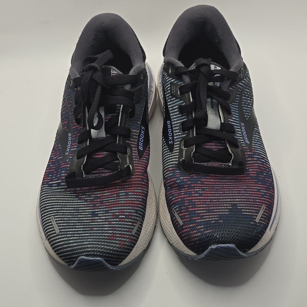 Brooks Adrenaline GTS 22 Running Shoes Black Blue Pink Space Dye Womens 8.5 B